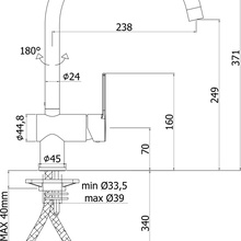 Paffoni Ringo RIN180BO Для кухонной мойки Белый матовый Смеситель 27,25x16x37,1 см, для кухонной мойки, Италия - фото 1 - 2 Paffoni Ringo RIN180BO Для кухонной мойки Белый матовый Смеситель 27,25x16x37,1 см, для кухонной мойки, Италия - фото 1 - фото 2
