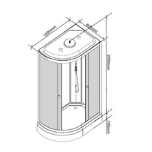 Parly Bianco Эконом EB123L Матовое стекло / Белый L 120x80 Душевая кабина 120x80x215 см, Китай - фото 1 - 2 Parly Bianco Эконом EB123L Матовое стекло / Белый L 120x80 Душевая кабина 120x80x215 см, Китай - фото 1 - фото 2