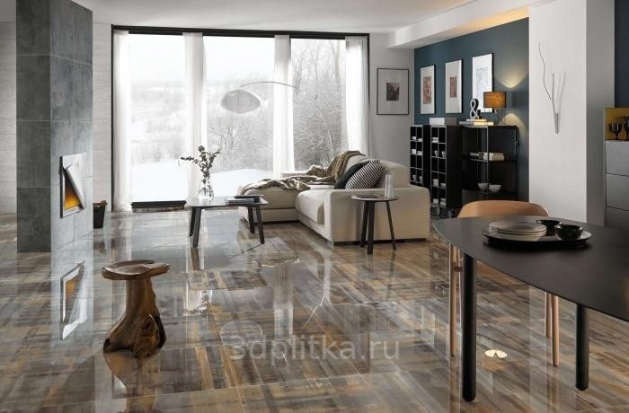 Peronda Llark 60x60 см, керамогранит, Испания, под металл - фото интерьера 1