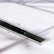 Pestan Confluo Premium With Black Glass Line 13000292 Душевой лоток 59,5x25,2x11,7 см, Сербия - фото 1 - фото 4