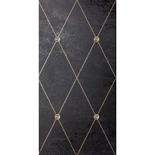 Petracer`s AD Maiora Rhombus Fregio Oro Nero Декор 50x100 см, Италия, под камень  - фото 1 - фото 1