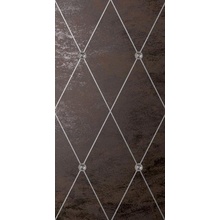 Petracer`s AD Maiora Rhombus Fregio Platino Moro Декор 50x100 см, Италия, под камень  - фото 1 - фото 1