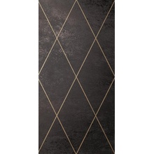 Petracer`s AD Maiora Rhombus Oro Su Nero Декор 50x100 см, Италия, под камень  - фото 1 - фото 1