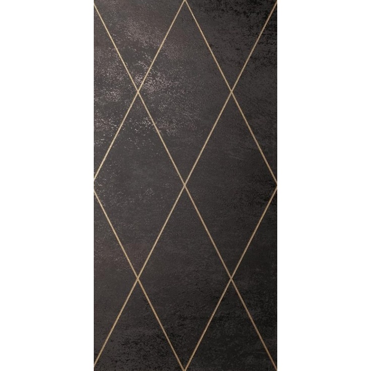 Petracer`s AD Maiora Rhombus Oro Su Nero Декор 50x100 см, Италия, под камень - фото 1 Petracer`s AD Maiora Rhombus Oro Su Nero Декор 50x100 см, Италия, под камень - фото 1