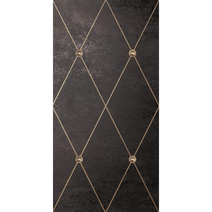 Petracer`s AD Maiora Rhombus Fregio Swarovsky Oro Nero Декор 50x100 см, Италия, под камень - фото 1 Petracer`s AD Maiora Rhombus Fregio Swarovsky Oro Nero Декор 50x100 см, Италия, под камень - фото 1