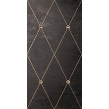 Petracer`s AD Maiora Rhombus Fregio Swarovsky Oro Nero Декор 50x100 см, Италия, под камень  - фото 1 - фото 1