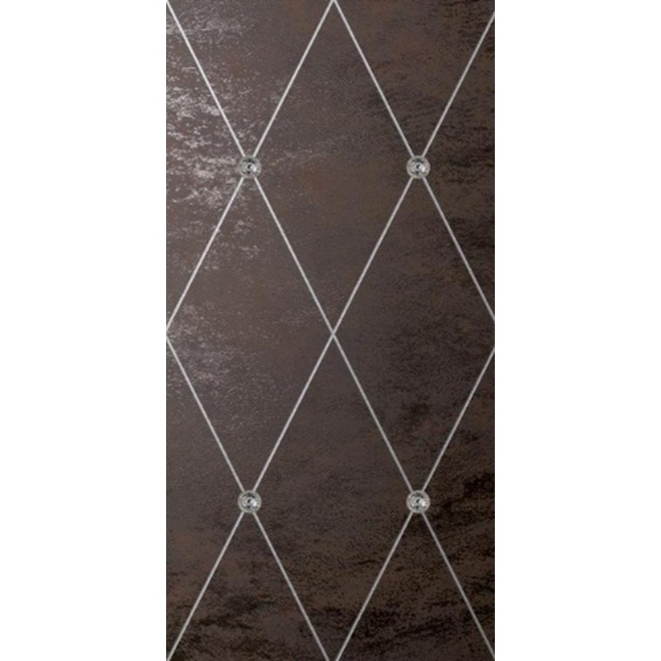 Petracer`s AD Maiora Rhombus Fregio Swarovsky Platino Moro Декор 50x100 см, Италия, под камень - фото 1 Petracer`s AD Maiora Rhombus Fregio Swarovsky Platino Moro Декор 50x100 см, Италия, под камень - фото 1