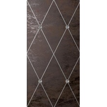 Petracer`s AD Maiora Rhombus Fregio Swarovsky Platino Moro Декор 50x100 см, Италия, под камень  - фото 1 - фото 1