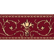 Petracer`s Grand Elegance Gold Narciso A Su Bordeaux Декор 10x20 см, Италия, под камень  - фото 1 - фото 1