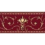 Petracer`s Grand Elegance Gold Narciso A Su Bordeaux Декор 10x20 см, Италия, под камень  - фото 1