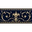 Petracer`s Grand Elegance Gold Narciso A Su Blu Декор 10x20 см, Италия, под камень  - фото 1
