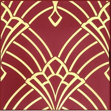 Petracer`s Grand Elegance Rubino Deco Lampone Oro Cromo Декор 20x20 см, Италия, под камень  - фото 1 - фото 1