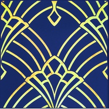 Petracer`s Grand Elegance Rubino Deco Pervinca Oro Cromo Декор 20x20 см, Италия, под камень  - фото 1 - фото 1