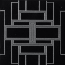 Petracer`s Jazz Silver Su Fondo Nero Декор 20x20 см, Италия, под камень  - фото 1 - фото 1