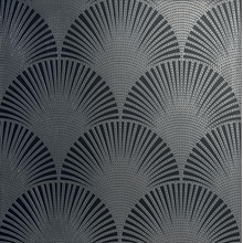 Petracer`s Swing Pavone Silver Sterling Su Nero Matt Декор 60x60 см, Италия, под камень  - фото 1 - фото 1