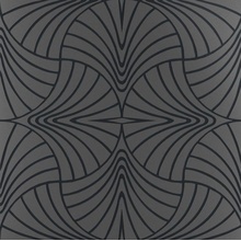 Petracer`s Swing Piuma Silver Su Nero Matt Декор 60x60 см, Италия, под камень  - фото 1 - фото 1