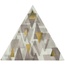 Petracer`s Triangolo Impressioni Oro Su Grigio Декор 17x17 см, Италия, под камень  - фото 1