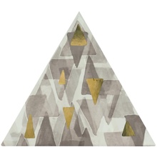Petracer`s Triangolo Impressioni Oro Su Grigio Декор 17x17 см, Италия, под камень  - фото 1 - фото 1