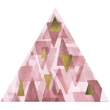 Petracer`s Triangolo Impressioni Oro Su Rosa Декор 17x17 см, Италия, под камень  - фото 1 - фото 1