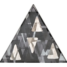 Petracer`s Triangolo Impressioni Platino Su Nero Декор 17x17 см, Италия, под камень  - фото 1 - фото 1