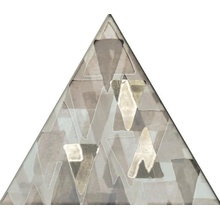 Petracer`s Triangolo Impressioni Platino Su Grigio Декор 17x17 см, Италия, под камень  - фото 1 - фото 1