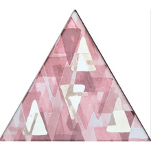 Petracer`s Triangolo Impressioni Platino Su Rosa Декор 17x17 см, Италия, под камень  - фото 1 - фото 1