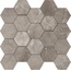 Piemme Valentino Majestic 02618 Hexagon Supreme Grey Lev Мозаика 34x36 см, Италия, под камень  - фото 1