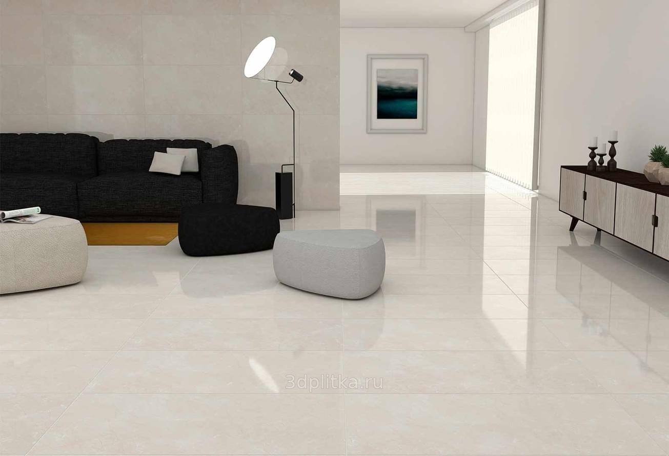 PMA ceramic Monocolor 60x120 см, керамогранит, Иран, под бетон  - фото интерьера 1