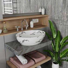 Point Артемида PN43151WB Белая/Черная 51 Накладная (чаша) 39x51x14 см, Россия - фото 1 - фото 3