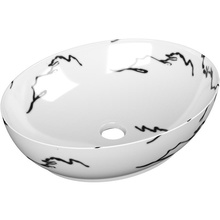 Point Артемида PN43151WB Белая/Черная 51 Накладная (чаша) 39x51x14 см, Россия - фото 1 - фото 1