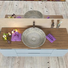 Point Артемида PN43152GM Серый матовый 42 Накладная (чаша) 42x42x13 см, Россия - фото 1 - фото 4