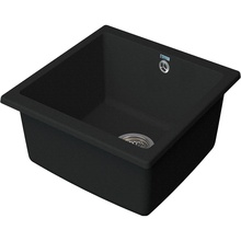 Point Бату PN3008B Черная матовая 45 Мойка кухонная 46x45x21 см, Россия - фото 1 - фото 2