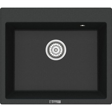 Point Бинга PN3003B Черная матовая 60 Мойка кухонная 52x60x22 см, Россия - фото 1 - фото 1