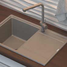 Point Лаура PN3005B Черная матовая 78 Мойка кухонная 50x78x21,5 см, Россия - фото 1 - фото 3