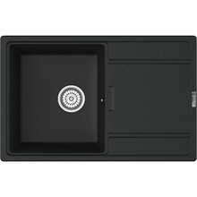 Point Лаура PN3005B Черная матовая 78 Мойка кухонная 50x78x21,5 см, Россия - фото 1 - фото 1