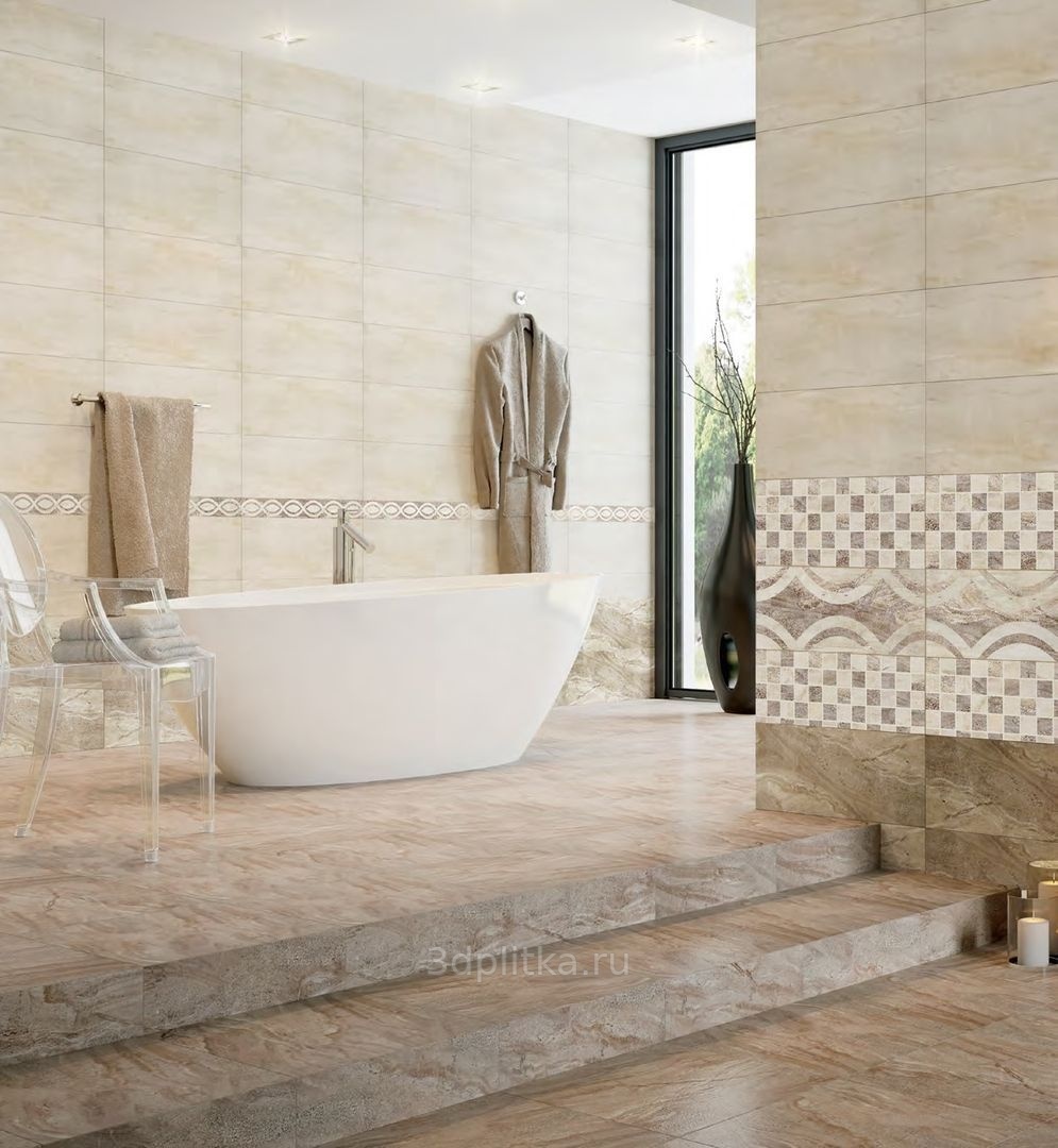 Polcolorit Aurora 25x60, керамогранит, Польша, под камень  - фото интерьера 1