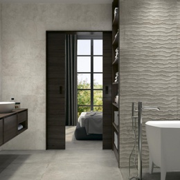 Porcelanite Dos 8206 33,3x80 см, для ванной, керамика, стиль: современный, цвет: серый, Испания, под камень , матовая - фото интерьера 1 - фото 1