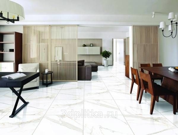 Primavera Regal 60x60, керамогранит, Россия, под мрамор - фото интерьера 1