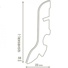 Плинтус quick step qsiskrogeemd240 incizo 160х16х2400 под покраску