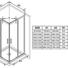 Ravak Blix Slim X1XM40C00Z1 Прозрачное стекло / Профиль Хром 80х195 Боковая стенка 80x195 см, Чехия - фото 1 - фото 4