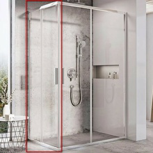 Ravak Blix Slim X1XM40C00Z1 Прозрачное стекло / Профиль Хром 80х195 Боковая стенка 80x195 см, Чехия - фото 1 - фото 1