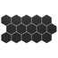 Realonda Rhombus Hex Black Керамогранит 26,5x51 см, Испания, под мозаику - фото 1