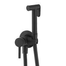 Reitano Rubinetteria Minimal 55STFBSMMB Матовый черный Смеситель без излива с гигиеническим душем 13,5x5,9x13,8 см, для биде, Италия - фото 1 - фото 1