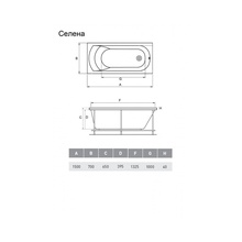 Relisan Eco Plus Селена 0-2 Акриловая ванна 150x70x39 см, Польша - фото 1 - фото 2