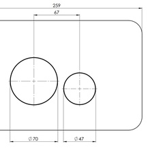 Remer RB810CR Хром глянцевый Кнопка смыва 2x25,9x15,9 см, Италия - фото 1 - фото 3