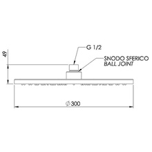 Remer 359MM30DOx Золото глянцевое Ø30 Верхний душ 30x30x4,9 см, Италия - фото 1 - фото 3