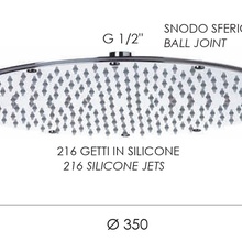 Remer 359MMXLBGX Золото глянцевое Ø35 Верхний душ 35x35x4,9 см, Италия - фото 1 - фото 3