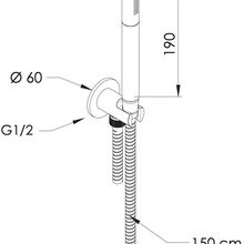 Remer 337M317MCNO Черный матовый Душевой гарнитур 2,4x2,4x19 см, Италия - фото 1 - фото 3