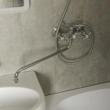 Remer Cross ex04CR Для ванны с душем Хром Смеситель для ванны, Италия - фото 1 - фото 4