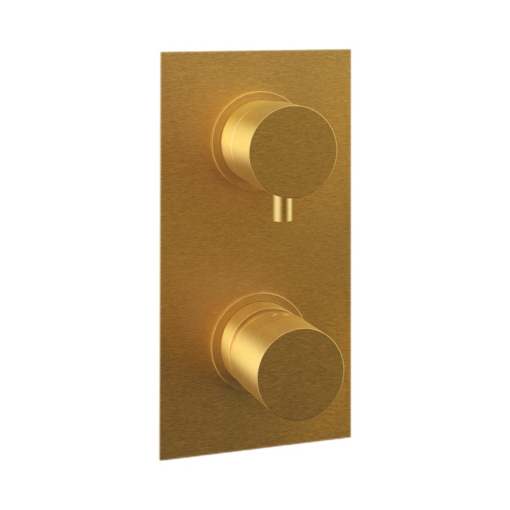 Remer Edge EG592BG Встраиваемый для ванны и душа Золото брашированное Смеситель для ванны с душем, Италия - фото 1 Remer Edge EG592BG Встраиваемый для ванны и душа Золото брашированное Смеситель для ванны с душем, Италия - фото 1